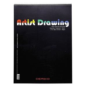 세르지오 스케치북 4절 16매 Drawing 39x53.5cm 디자인스케치북 크로키 수채스케치북 아이디어북 스케치북