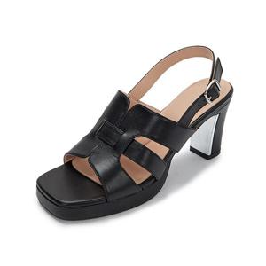 [무크]엠.무크 다이앤 소가죽 가부시힐 샌들 블랙 516523513AA