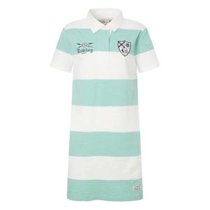 헤지스 여성 25SS 가격인하슬럽민트 스트라이프 럭비 반소매 원피스 HSDR5B401T2