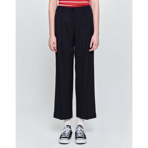 헤지스 여성 25SS와이드네이비 폴리혼방 밴딩 9부 슬랙스 HSPA5B411N2