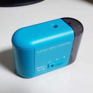 ELM-V5 블루 휴대용 전동 자동 홀아트 연필깎이 휴대용연필깍이 미니연필깍이 연필깍끼 1홀연필깎기 전동연