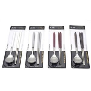 국산 진공 수저세트 스텐 수저 젓가락 세트 레드 스텐젓가락 수저세트 커트러리 커트러리세트 신혼부부수저