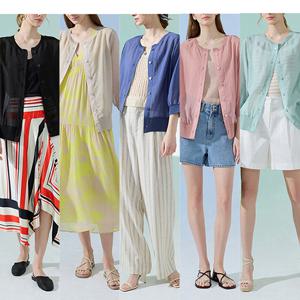 25SS 최신상 인견 블렌딩 썸머 Sheer 크리즈 가디건 3종+모달 탑 블라우스 1종(총 4종) HB251F0406SH