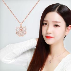 링부엉이 14KGP 로즈골드 큐빅 체인 패션 목걸이