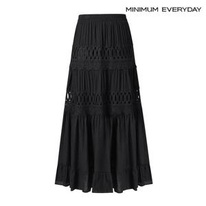 [미니멈][미니멈 에브리데이]펀칭 레이스 밴딩 프릴 스커트 (EB2WH020D)