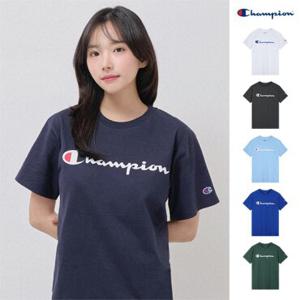 챔피온 로고 반팔 티셔츠 클래식 남녀공용 기본 티셔츠 GT23H