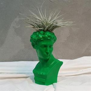 아트박스/모리아트 그린 컬러 페인팅 석고상화분 휴스톤+모스+리