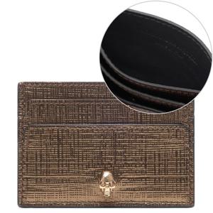 [알렉산더맥퀸] 여성 스컬 메탈릭 카드지갑 (275333 DZZ0M 7040)