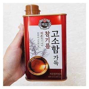 CJ 백설 고소함가득 참기름 400ml x 2개 a32904