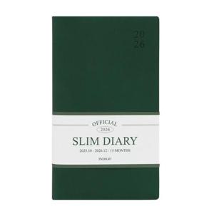 [인디고] 2026 오피셜 슬림 먼슬리 다이어리 업무용 (날짜형, 수첩형, 월간) - 그린