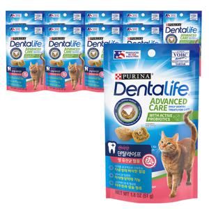 퓨리나 덴탈라이프 연어 캣 트릿 고양이간식 51g x 10개