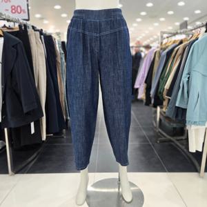 [벨라디터치]배기핏 밴딩 쿨 데님  V3F2SL56