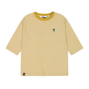 캉골키즈 루 심볼 3/4 슬리브 스트라이프 티셔츠 RC 0003 옐로우