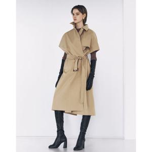 닥스 여성 25FW 베이지 이탈리아 원사 베스트형 롱트렌치코트 (탈착 스트랩) DLCO5D901I2