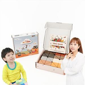 [벨베이비]우드 세모 자석블럭 블록 매직큐브