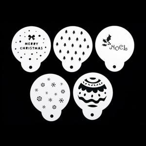 크리스마스 케이크 쿠키 데코레이션5종셋트 베이킹도안 케이스데코 쿠키데코 쿠키데코도안 케이크스텐실 쿠