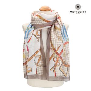 [메트로시티] 우즈럽 실크 롱 스카프 MSFS-5009