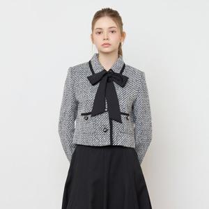 [TAG 219000원][케네스레이디] 배색 포인트 리본타이 트위드 자켓 EGJKOK9600