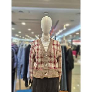 부루앤쥬디 세이브존03 부루앤쥬디 브이넥 타탄 체크 가디건 AGBBRLCD119BA
