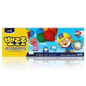 크린지퍼백 크린랩 뽀로로 슬라이딩지퍼백 소 12매 10개