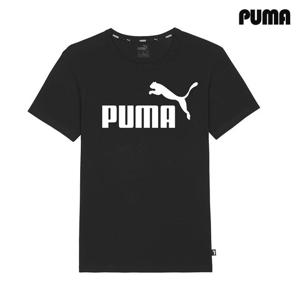 푸마 키즈 에센셜 로고 아동 반팔티 블랙 586960-01