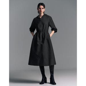 닥스 여성 25FW 그레이 전판 DD로고 반집업 원피스 DLDR5D905G2