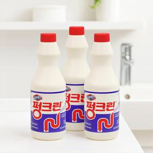 유한락스 펑크린 1L x 3개 배수구 욕실 청소세제