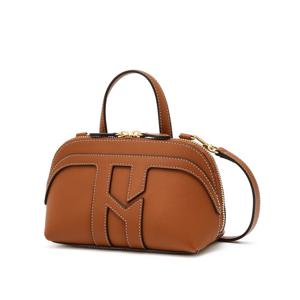 [헤지스]HIWA6E570W2_[H20] 여성 브라운 H패치 소가죽 미니토트 크로스백