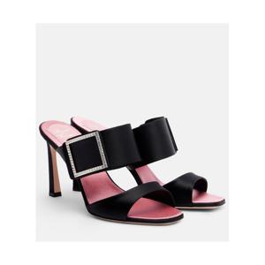 로저비비에 Trompette 85 임벨리시드 새틴 뮬 P01140949