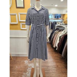 [BCBG]스퀘어 체크 원피스 B5C7O602