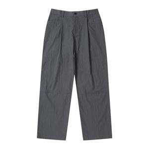 [커스텀멜로우]그레이 원 턱 더블 니 팬츠 CWPAM25343GYD