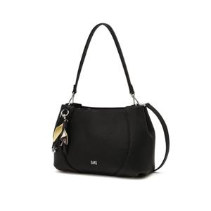 [닥스][RIA] 블랙 소가죽 플라워 참장식 숄더백 M DCBA6E552J