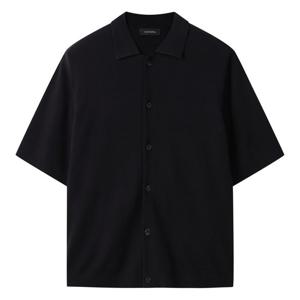 [커스텀멜로우]블랙 소프트 하프 슬리브 가디건 CWWAM25311BKX