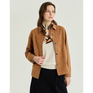 닥스 여성 26SS 카멜 메티스 스웨이드 양가죽 셔켓 DLCO6A151CM