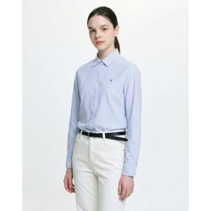 헤지스 여성 26SS 20%가격인하아이코닉 옥스포드 스트라이프 셔츠 블루 HSSH6AC14B2