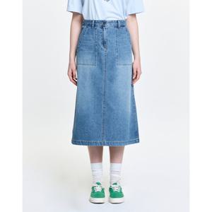 헤지스 여성 26SS 20%가격인하데님 포켓 스커트 블루 HSSK6A181B2