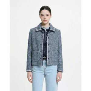 헤지스 여성 26SS 20%가격인하인기급상승 트위드 자켓 블루 HSJA6B205B2
