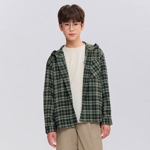 [오션스카이]공용 멀티 체크 후드 셔츠-FAJB5403B0H