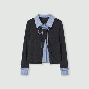 [코인코즈][정가109,000원]앞단프릴 ST셔츠 레이어드 가디건_CD6SD622