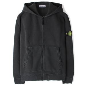 24FW 스톤 워싱 후드 풀집업 블랙 811563341 V0129