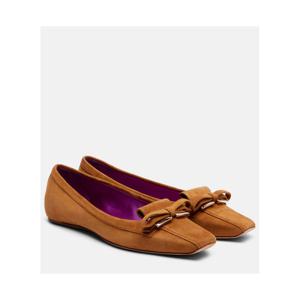 로저비비에 Virgule 스웨이드 발레리나 플랫 P01140904