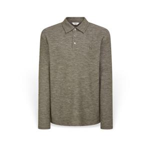 [헤지스 남성] 남성 울혼방 카라 긴팔티셔츠 HZTS6A200K2 HZTS6A200