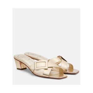 로저비비에 메탈릭 레더 샌들 P01166820