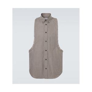 베르사체 체크 코튼 셔츠 P01149568