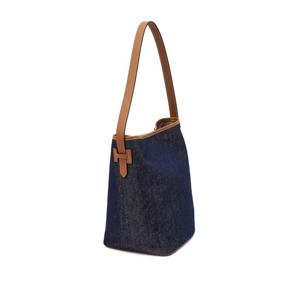 [헤지스]HIBA6E420N2_[H-Nuve] 여성 누베 H 캔버스 레더콤비 데님 숄더백 M