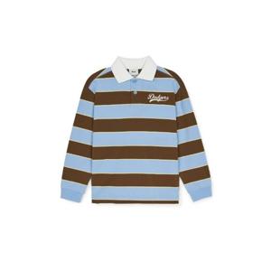 M MLB키즈긴팔티 TQK 7APQV0151-07SBS 바시티 스트라이프 럭비 셔츠 LA다저스