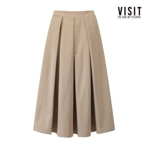 [비지트인뉴욕]딥 핀턱 밴딩 롱 스커트 V62SR05