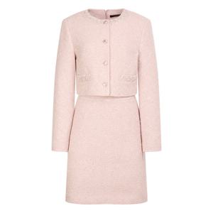질스튜어트 뉴욕 여성 26SS 핑크 멜란지 코튼혼방 트위드원피스 JSDR6B190P2