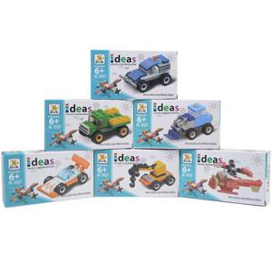 [키드아이템]조립 블럭 (6개) 소형블럭 나노블럭 자동차 기중기 합체