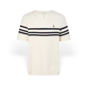 [헤지스 남성] 남성 슬릿넥 컬러블럭 반팔 티셔츠 HZTS6B547CR HZTS6B547